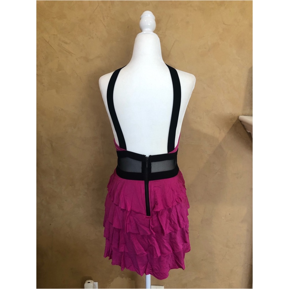 Bebe - Ruffle Cross Strap Dress - Picture 4 of 7
